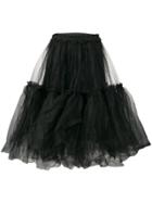 Rundholz Multilayered Semi-transparent Skirt - Black