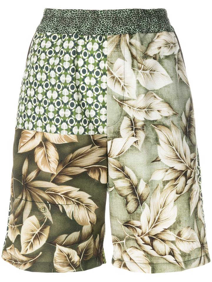 Pierre-louis Mascia Floral Patch-work Shorts - Multicolour