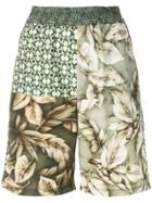 Pierre-louis Mascia Floral Patch-work Shorts - Multicolour