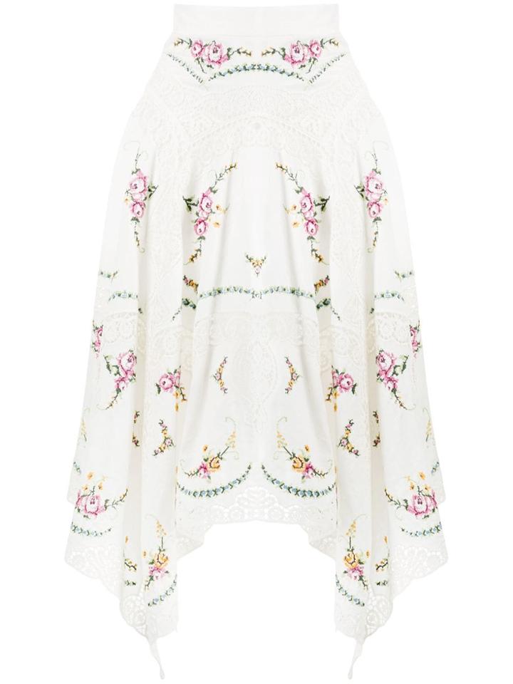 Zimmermann Allia Flared Skirt - White