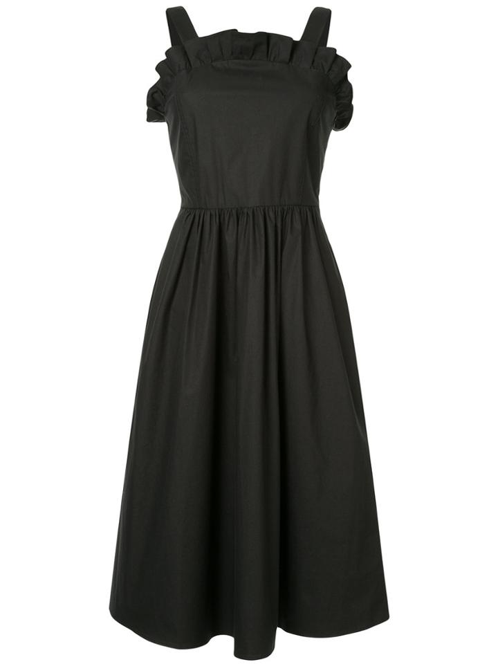 Sea Sunrise Lace-up Dress - Black