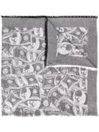 Philipp Plein Dollar Print Foulard - Grey