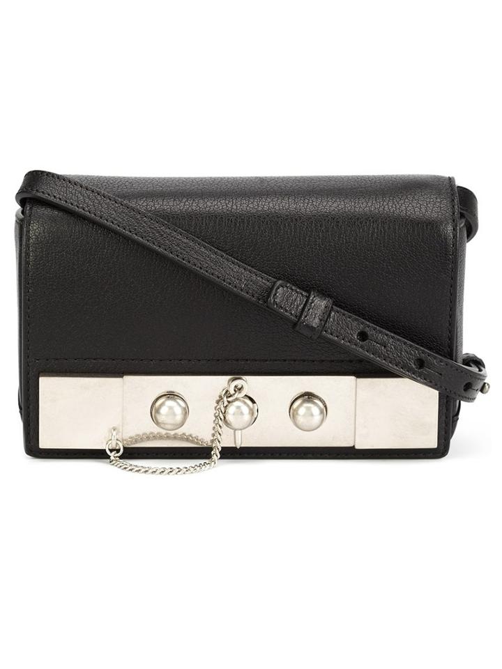 Anthony Vaccarello Classic Crossbody Bag, Women's, Black, Goat Skin