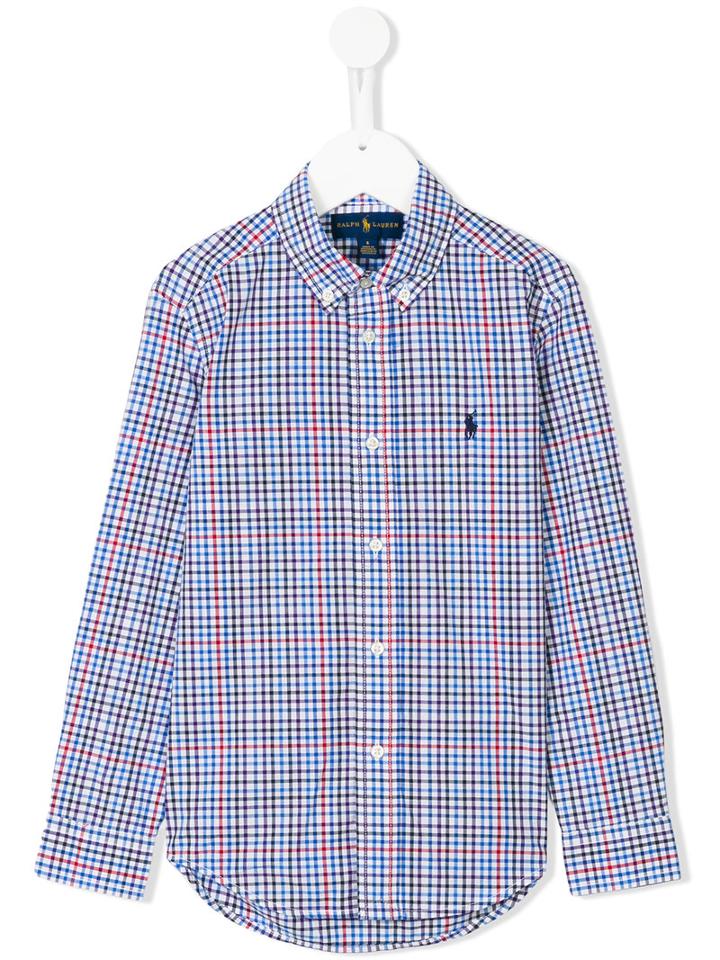 Ralph Lauren Kids - Button-down Checked Shirt - Kids - Cotton - 6 Yrs, Blue