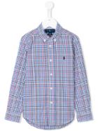 Ralph Lauren Kids - Button-down Checked Shirt - Kids - Cotton - 6 Yrs, Blue
