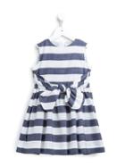 Il Gufo Striped Dress, Girl's, Size: 6 Yrs, Blue