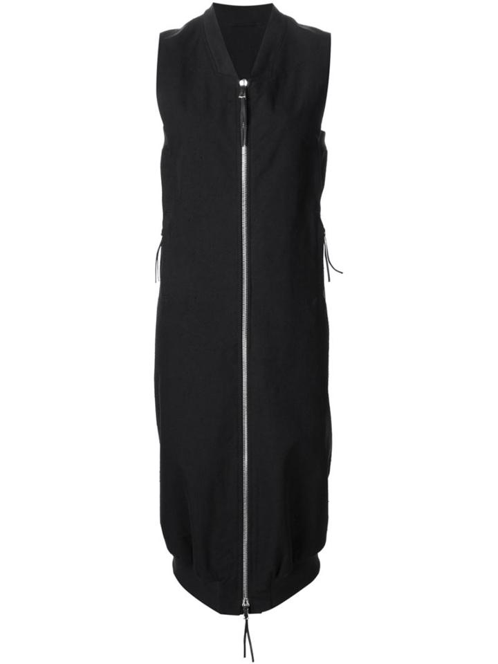Boris Bidjan Saberi Sleeveless Zip Up Long Bomber Jacket