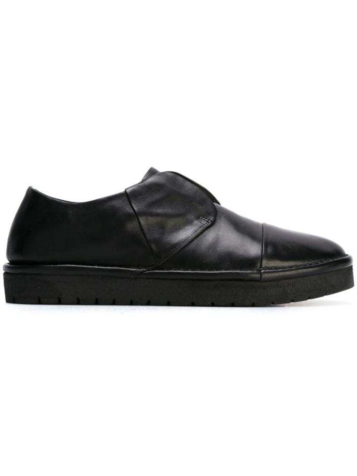 Marsèll Laceless Rubber Sole Loafers, Women's, Size: 37, Black, Leather/rubber