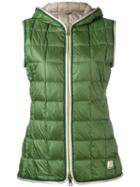 Fay Padded Vest, Women's, Size: Medium, Green, Feather Down/polyamide/polyurethane