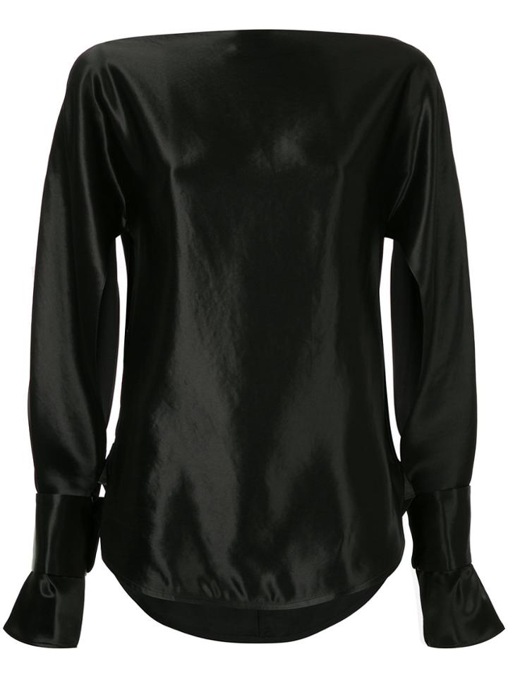 Christopher Esber Cut Out Elbow Slash Neck Blouse - Black