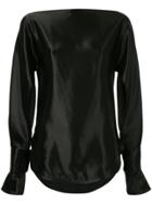 Christopher Esber Cut Out Elbow Slash Neck Blouse - Black