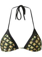 Blue Man Triangle Bikini Top, Women's, Size: Medium, Yellow/orange, Lyocell