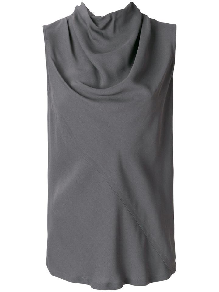 Rick Owens Cowl Neck Blouse - Grey