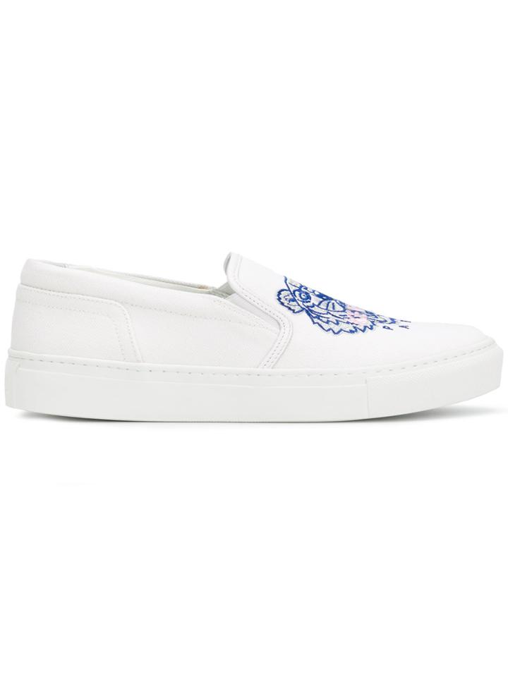 Kenzo K-skate Tiger Sneakers - White
