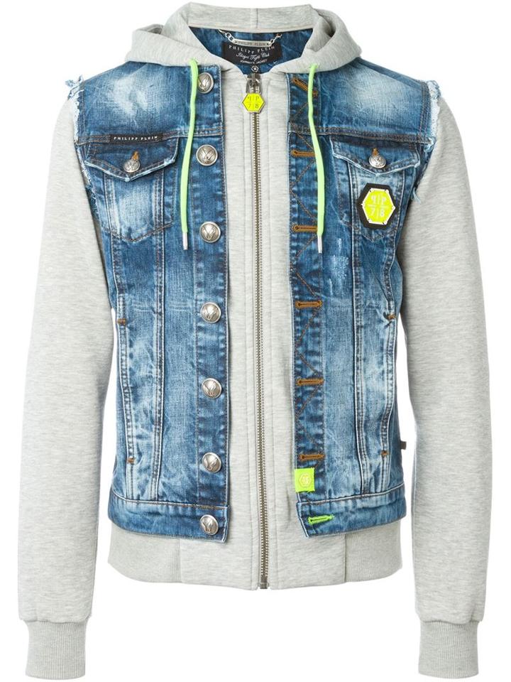 Philipp Plein Lalala Hoodie Jacket, Men's, Size: Xl, Blue, Cotton
