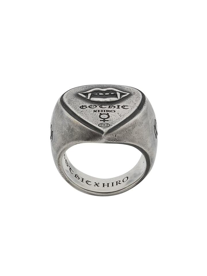 Yohji Yamamoto Silver Vampire Engraved Ring