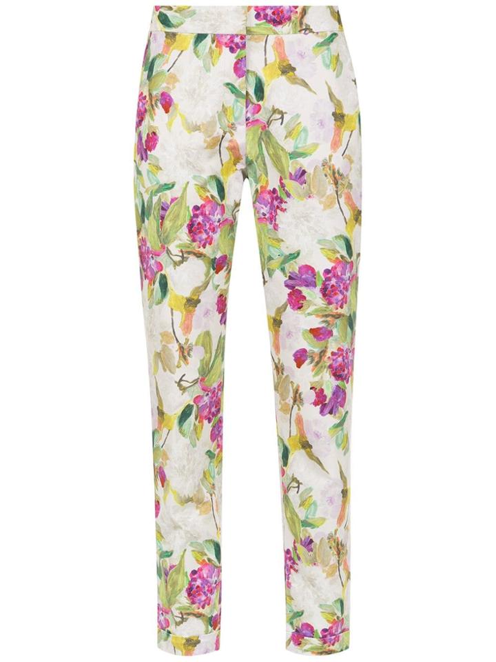 Andrea Marques Printed Straight Trousers - Nude & Neutrals