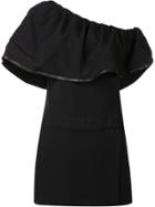 Haney 'anita' Ruffled Shoulder Dress - Black