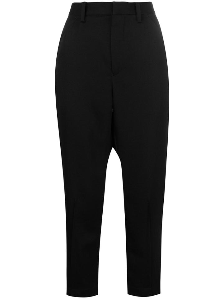 Comme Des Garçons Noir Kei Ninomiya Cropped Tailored Trousers - Black