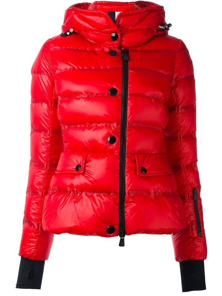 Moncler Grenoble 'armonique' Padded Jacket, Women's, Size: 0, Red, Polyamide/feather Down/goose Down