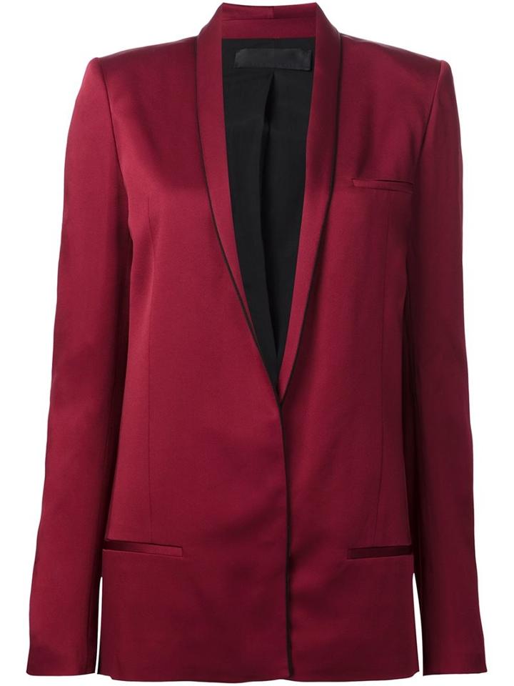 Haider Ackermann Shawl Lapel Blazer, Women's, Size: 34, Red, Acetate/rayon