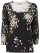 Giambattista Valli Floral Print Jumper, Women's, Size: 42, Black, Silk/cashmere