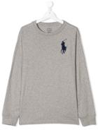 Ralph Lauren Kids Teen Big Pony Embroidered T-shirt - Grey