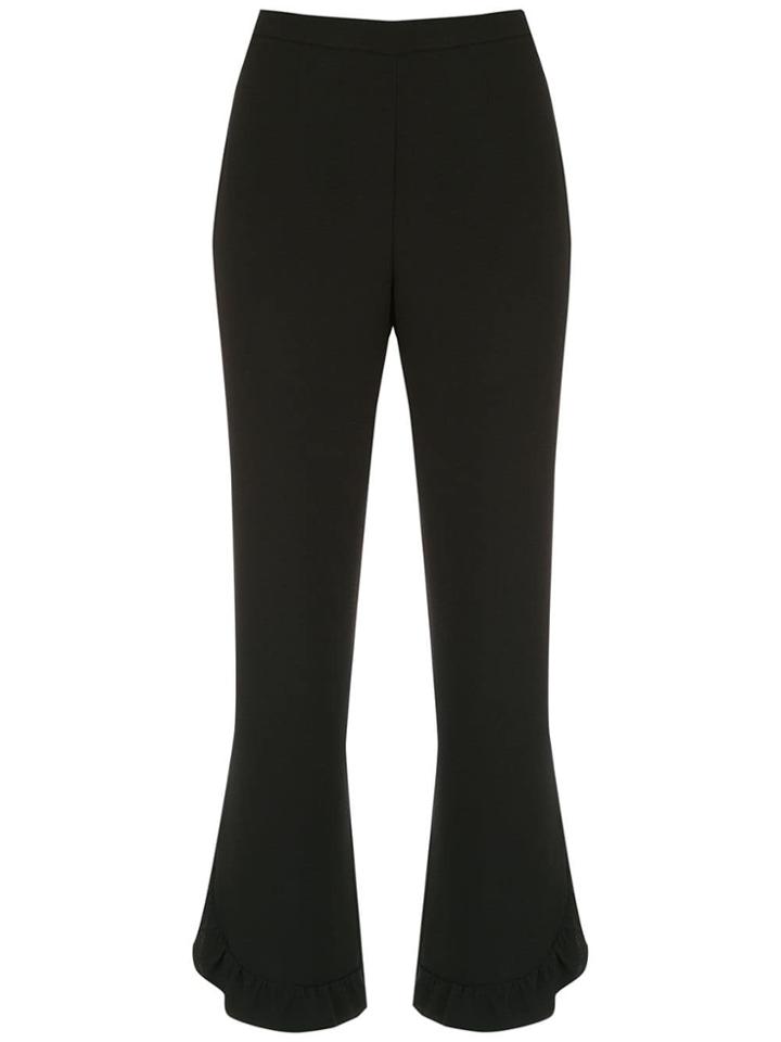 Prada Flared Cropped Trousers - Black