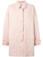 Mm6 Maison Margiela - Multi-pockets Oversized Coat - Women - Cotton - 42, Pink/purple, Cotton
