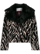 Simonetta Ravizza Oversized Animal Print Jacket - Brown