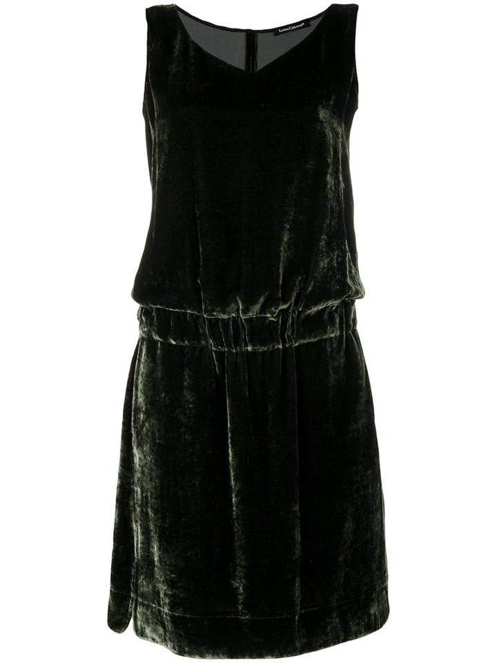 Luisa Cerano - Elastic Waist Dress - Women - Silk/polyester/viscose - 42, Green, Silk/polyester/viscose