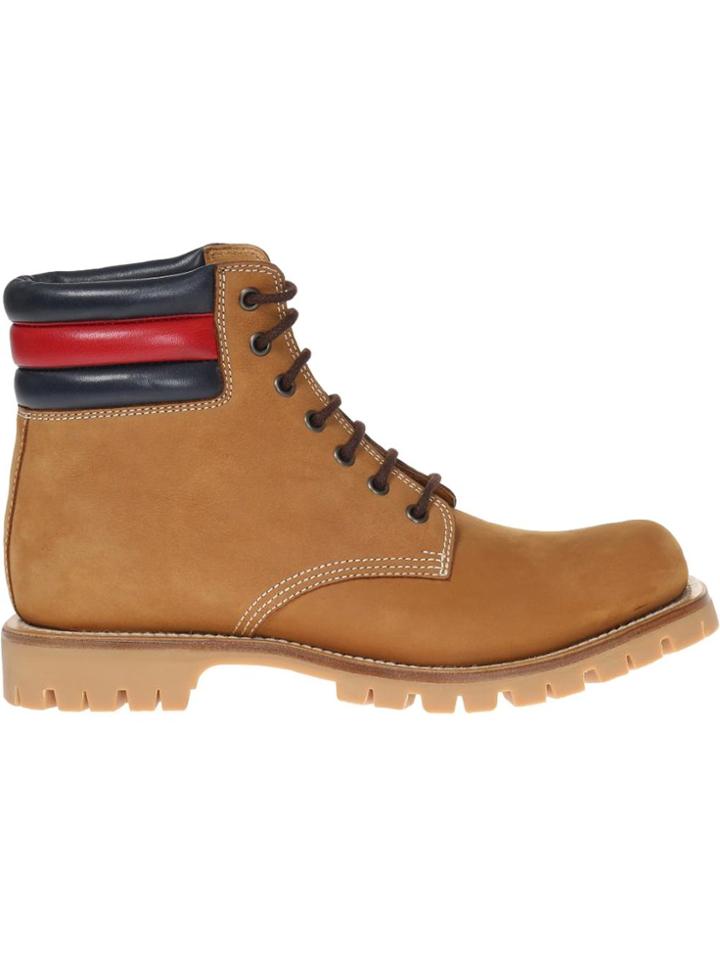 Gucci Web Collar Ankle Boots - Brown