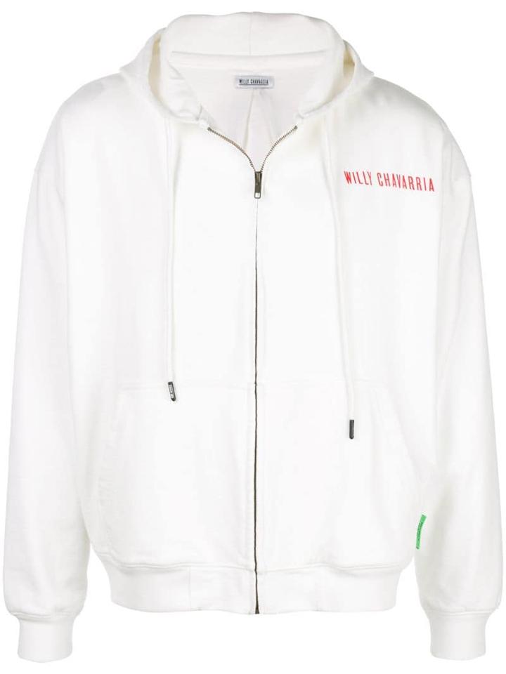Willy Chavarria Buffalo Zip-up Hoodie - Neutrals
