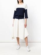 Agnona Colour Block Ribbed Sweater - Blue