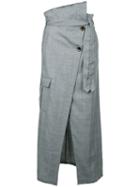 Each X Other - Front Slit Skirt - Women - Virgin Wool - S, Grey, Virgin Wool