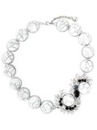 Shourouk Marble Necklace, Women's, White, Brass/glass/pvc