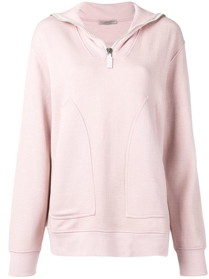 Bottega Veneta Zip Collar Sweatshirt - Pink