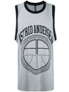Astrid Andersen Basket Logo Tank, Men's, Size: Large, Grey, Cotton/spandex/elastane