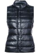 Herno Zip Quilted Gilet - Blue