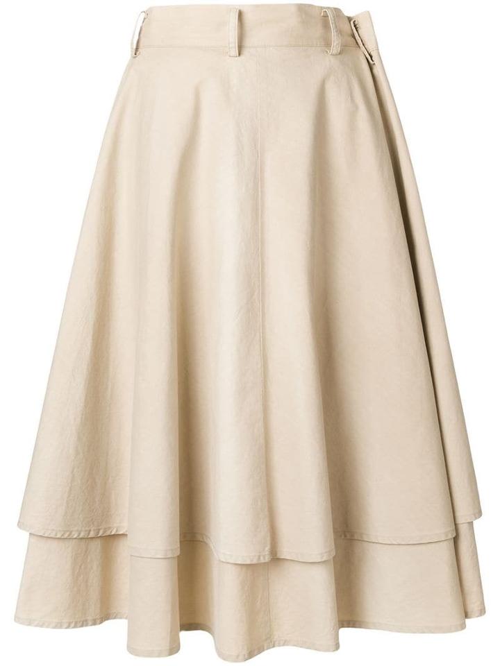 Yohji Yamamoto Pre-owned Double-layered Full Skirt - Neutrals