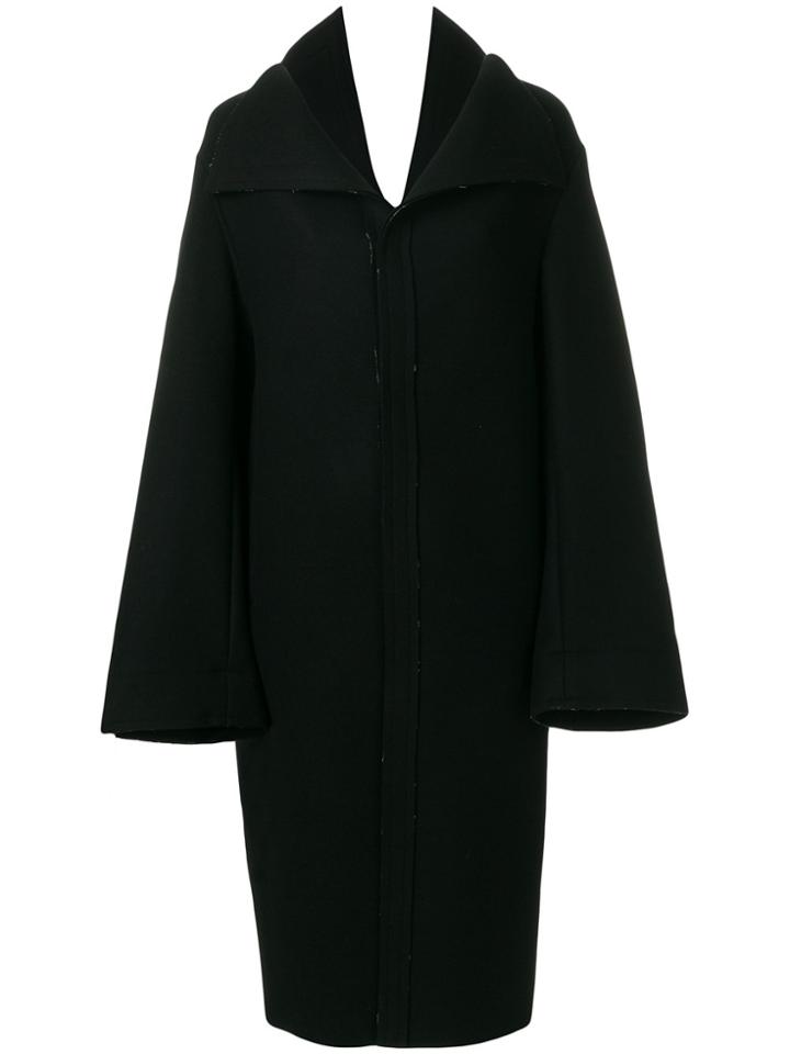 Yohji Yamamoto V Back Coat - Black