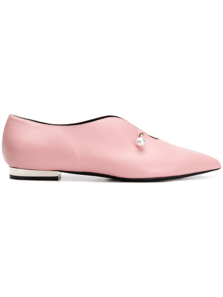 Coliac Pearl Embellished Shoes - Pink