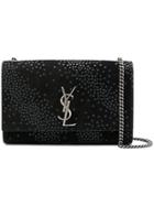 Saint Laurent Monogram Star-appliquéd Shoulder Bag - Black