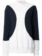 Msgm Bicolour Sweatshirt, Women's, Size: Xs, White, Cotton