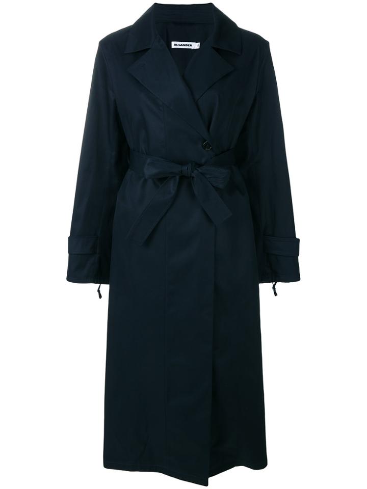 Jil Sander Classic Belted Trench - Blue