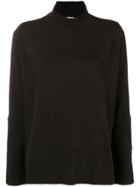 Hope High Neck Knit Sweater - Brown