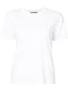 Amiri - Holey T-shirt - Women - Cotton - Xs, White, Cotton