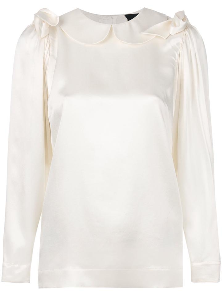 Simone Rocha Round Collar Blouse - Nude & Neutrals