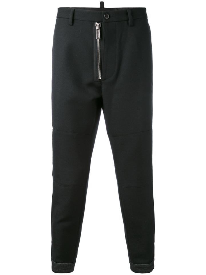 Dsquared2 Cuffed Trousers - Black