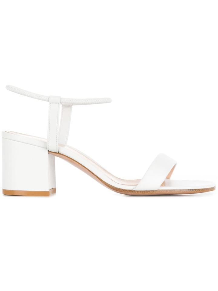 Gianvito Rossi Block Heel Sandals - White